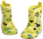 SRTUMEY Boys Wellies Toddler Kids Rain Boots Bowknot Infant Boys Girls PVC Rain Boots Non Slip Shoes Outdoor Shoes Baby Wellies Size 3