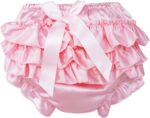 Newborn Baby Girls Ruffle Bloomers Bowknot Cute Diaper Cover Panties Cotton Shower Shorts