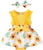 HEOXIN Baby Girl Infant Toddler Dress, 18, Pink, 0-18M