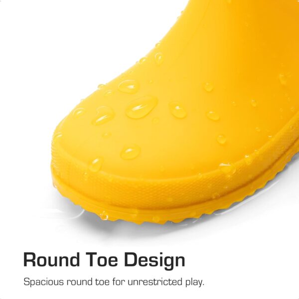DREAM PAIRS Kids Rain Boots Boys Girls Lightweight Boots Waterproof Easy-on Outdoor Playing Rain Boot Unisex-Child - Image 2