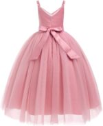 IBTOM CASTLE Flower Girls Tutu Dress Kids Embroidered Wedding Pageant Bridesmaid Dress Girl Pirncess Prom Birthday Party Dress Dance First Communion Ball Gown - Image 2