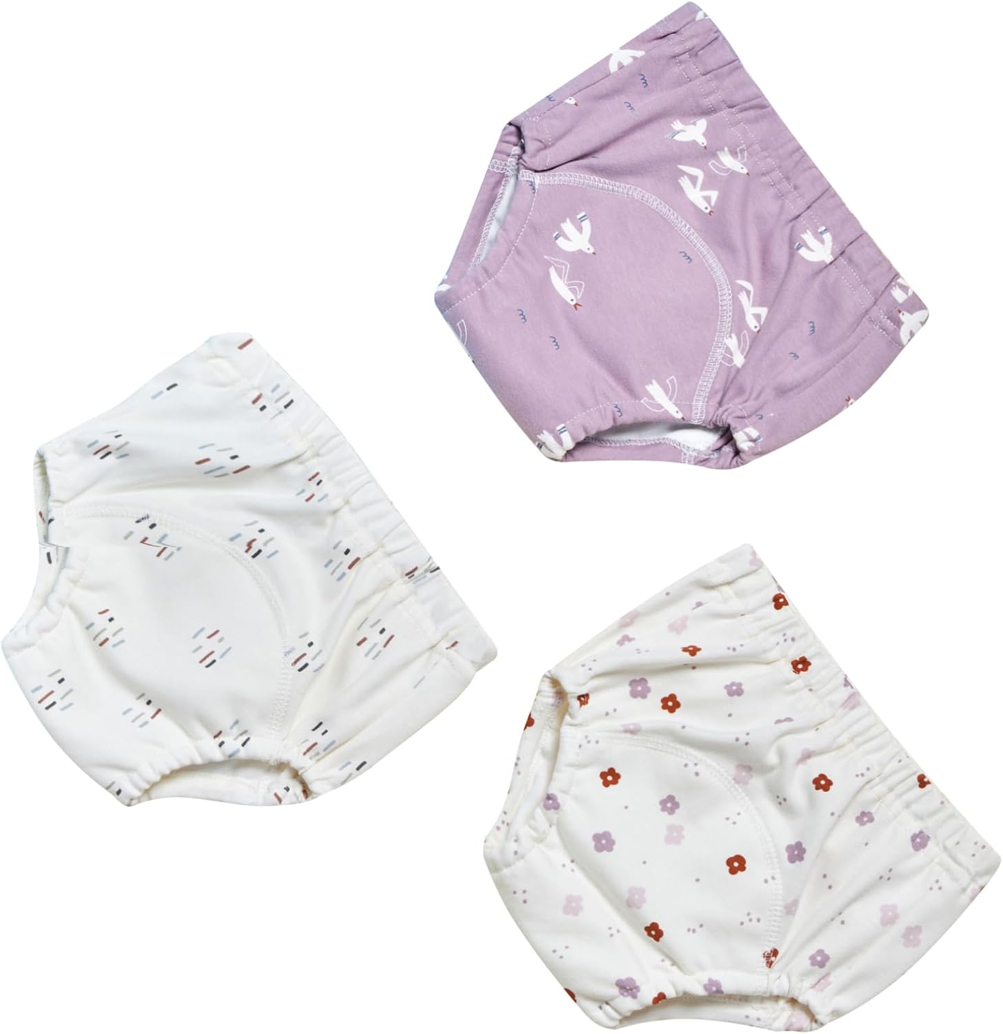 616q1mwSIIL._AC_SL1500_.jpg Agoky Newborn Infant Cute Print Potty Training Briefs Cotton Breathable Shorts Bloomers Underwear 3pcs - Image 1