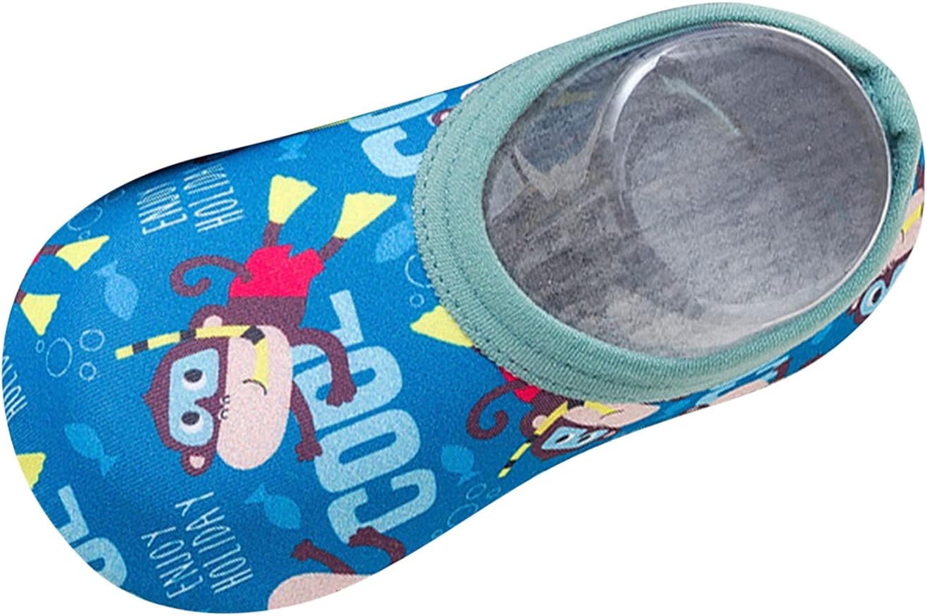 6170iFa3r2S._AC_SL1500_.jpg Baby Water Shoes Slip On Cute Animals Pattern Toddler Beach Shoes Soft Breathable Girls Boys Barefoot Beach Socks Comfy Casual Cotton Outdoor - Image 1