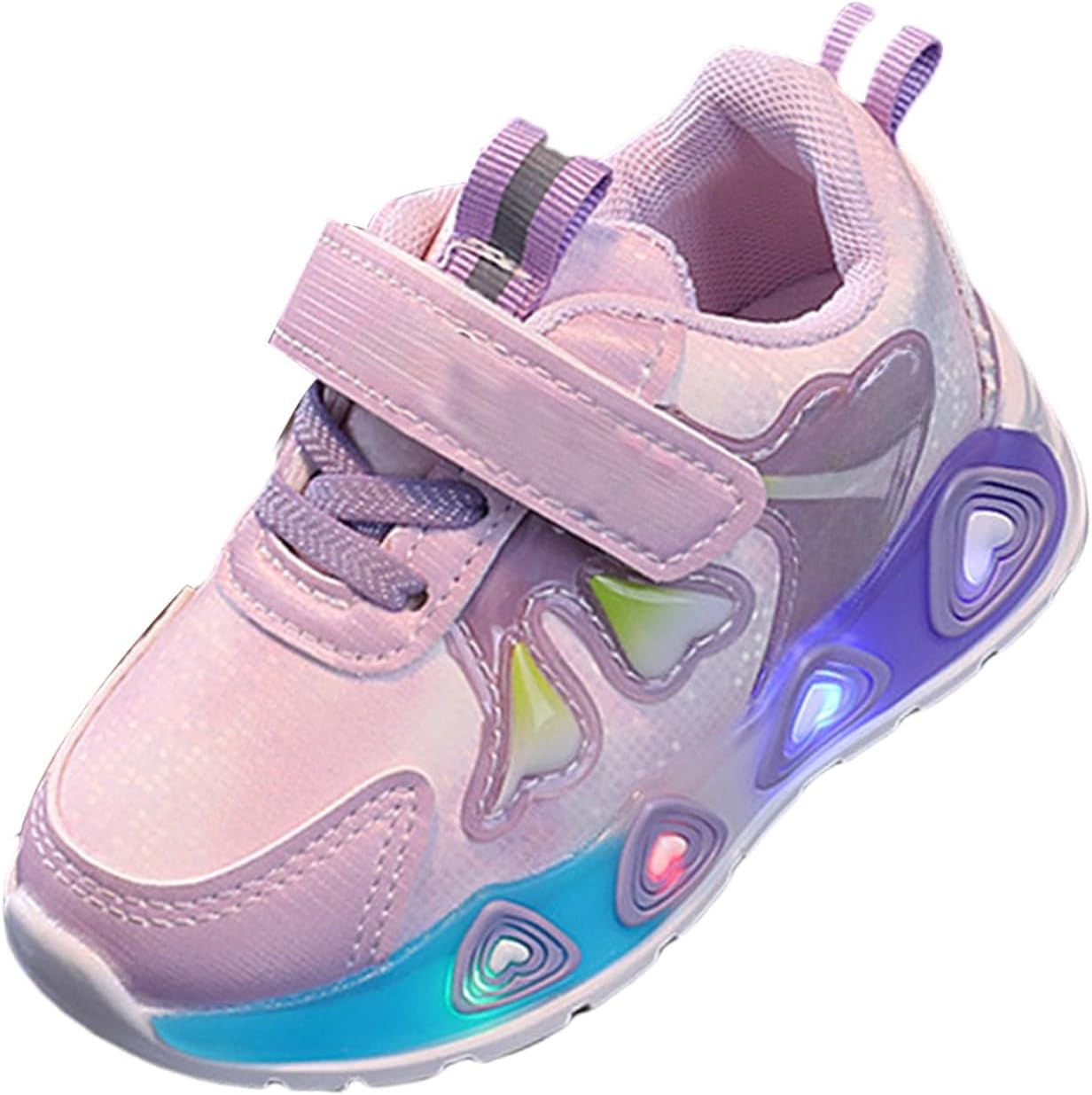 61772AyoAnL._AC_SL1500_.jpg SRTUMEY Toddler Girl LED Walking Sneaker Light up Shoes for Boys Girls Christmas Birthday Gifts for Kids Baby Trainers Athletic Sport Shoes - Image 1