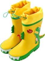 SRTUMEY Clearance Kids Wellies for Boys Girls Dinosaur Animal Rubber Children Shoes Botas para Lluvia Kids Rubber Rainboots
