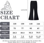 KAKU NANU Girls Flared Leggings 2 Pcs,5-12 Years High Waisted Black Grey School Trousers Yoga Pants Sports Dance Joggers Leggings - Image 7