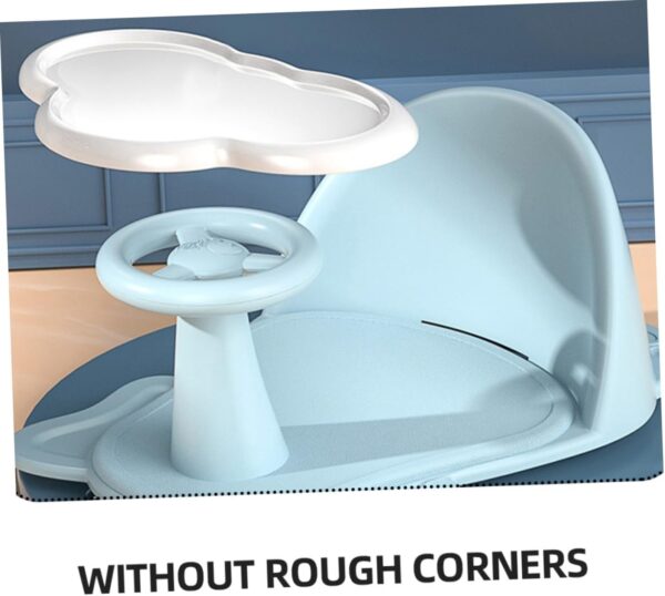 TOBBOMEY Child Bath Seat Baby Tub Chair Strong Suction Cups Comfortable Bathing Great Baby Shower Birthday Green - Image 6