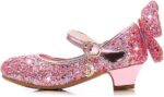 Girls Princess Shoes Toddlers Sequin Sweet Bows Sandals Little Girls Party Pumps Sparkle Wedding Dress Shoes - Image 2