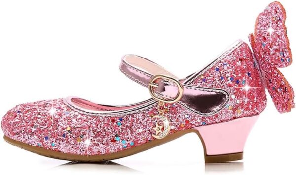 Girls Princess Shoes Toddlers Sequin Sweet Bows Sandals Little Girls Party Pumps Sparkle Wedding Dress Shoes - Image 2