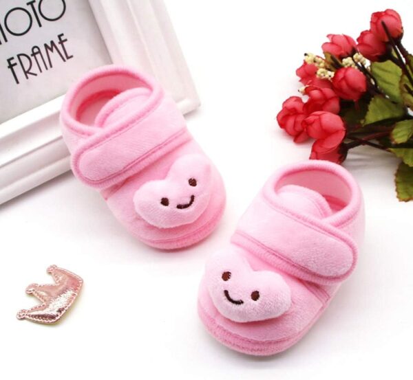 IQYU Newborn First Hiking Shoes Baby Girls Boys Toddler Shoes Girls Baby Shoes 0 6 Months Cotton Shoes Crawling Shoes Newborn 0 3 Months First Walking Shoes Baby Christening Shoes - Image 6