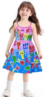 Pitevotur Sprunki Incredibox Dress Girls Music Game Shirt Dress Casual Daily Party Home Clothes for 3-12 Years - Image 2