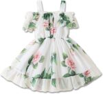 Derouetkia Toddler Baby Girls Summer Floral Dress Off Shoulder Skirt Chiffon Princess Dresses Suspender Sundress for Little Girls