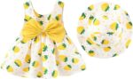 MAMIMAKA Toddler Baby Girl Sleeveless Bow Princess Dress Cute Sweet Floral Sundress for 3M-3Y