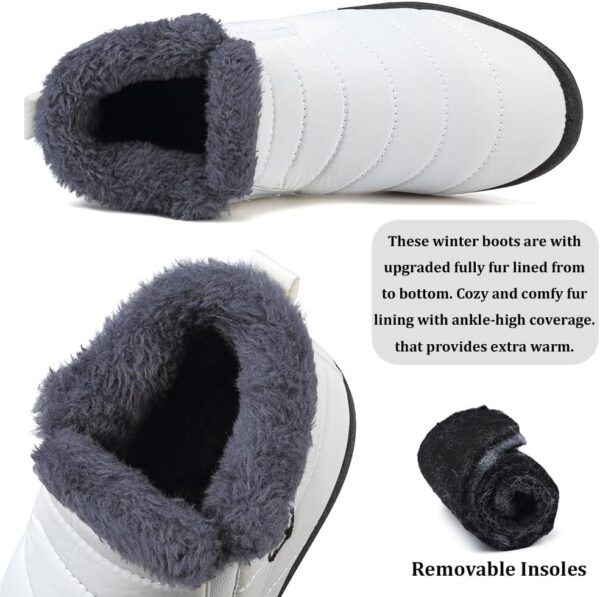 VTASQ Kids Snow Boots Boys Girls Fur Lined Warm Ankle Boots Outdoor Waterproof Winter Boots Non-Slip Cotton Shoe Slip On Walking Boots (Little Kid/Big Kid) - Image 4