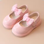 ROLAQDK Closed Toe Sandals for Girls Toddler Girl Size 5 Shoes Girls Sandals Children Shoes Pearl Bow Tie Princess Shoes Dance Shoes Size 2 Girls Running Shoes Girls Easter Sandals - Image 3