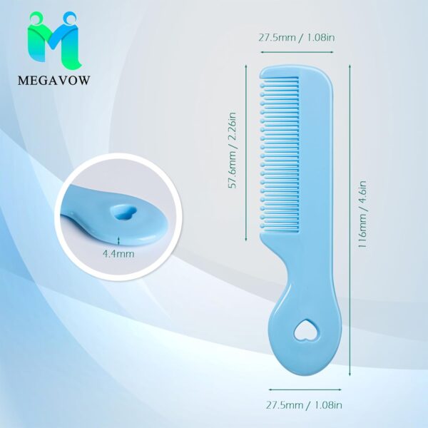 MEGAVOW 4 Pcs Baby Hair Comb, Cute Small Round Hairbrushes Hair Brush Set for Toddler Newborn Girls and Boys Childrens Multicolor - Image 2