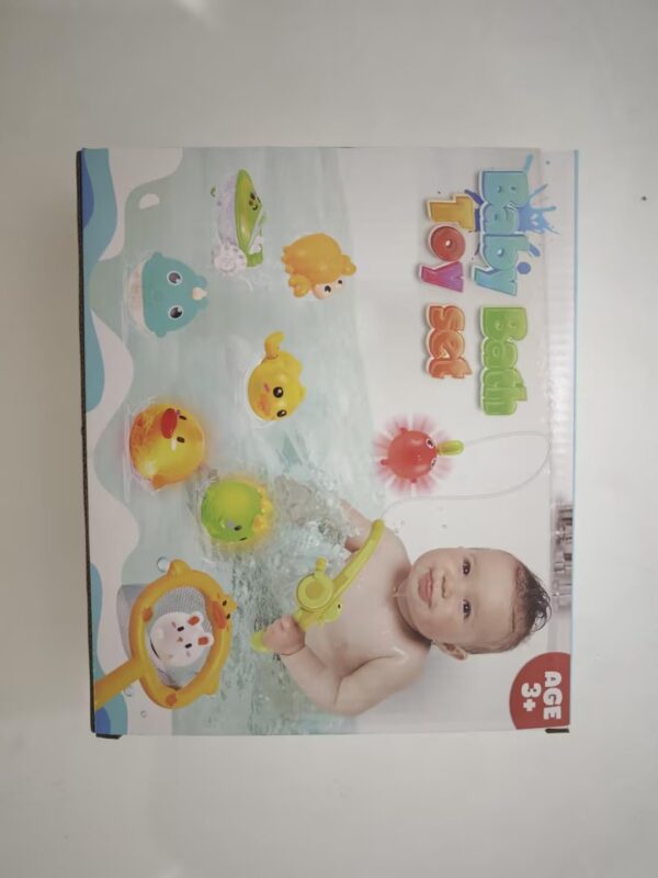Bath Toys for 3+ Year Olds | Light Up Water & Magnetic Fishing Set with Wind-Up Floating Duck & Boat | Toddler Bath Time Sensory Play, Educational Bathroom Gift for Boys Girls (6 Interactive Pieces） - Image 8