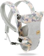 SONARIN Lightweight Breathable Baby Carrier, 4-in-1 Soft 3D Mesh Baby Wrap Carrier Ergonomic Child Carrier Backpack,Multi-Function for Newborn and Toddler 0 to 36 Months(Camo)