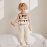 Baby Girl Summer Outfit Floral Crochet Ruffle Sleeveless Camisole Tops Trousers Kids Girl Clothes - Image 3