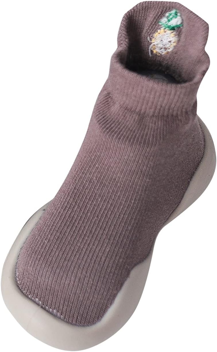 61ASz1FFJnS._AC_SL1500_.jpg Baby Christening Shoes Boys 0 to 3 Months - Toddler Shoes First Walking Shoes Indoor Non-Slip Baby Shoes Sock Shoes Soft Sole Breathable Floor Socks Girls Baby Shoes, purple, 20 EU - Image 1