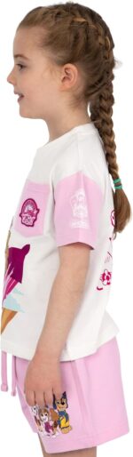 Paw Patrol Girls Tshirt And Shorts | Skye Kids Clothes | Skye Cotton T Shirt And Girls Shorts | Ages 18 Months To 8 Years - Image 4