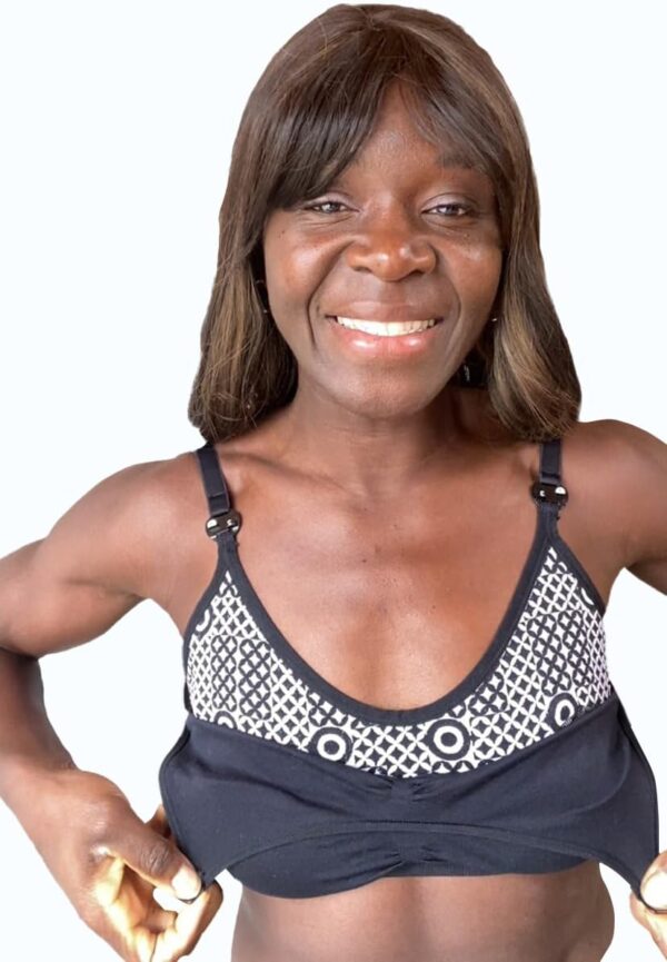 Maya Lux Comfort Bra - Pregnancy, Breastfeeding Bra with Reminder Clasp - Seamless Design - with Original BabyFocus Print - Use with Foam Pads or Breast Pads - Image 7