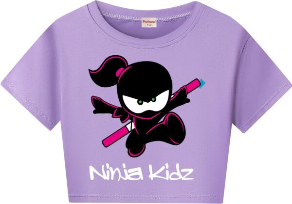 Ninjas Kidz Merch Girls Tee Summer T-shirt+shorts Clothing Sets Unisex Kids 2Pcs Outfit - Image 2