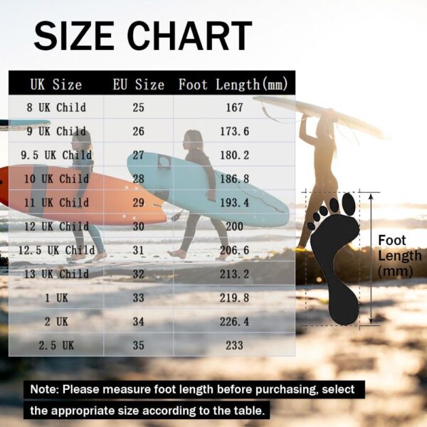 Mateju Kids Water Shoes for Kids Girls Boys, Unisex Toddler Swim Aqua Socks Quick Dry Non-Slip Gradient Lightweight Barefoot Beach Shoes for Summer Swimming Pool Surf Sport Snorkeling - Image 6