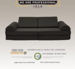 jela Kids Couch Large, Floor Sofa Modular Funiture for Kids Adults, Playhouse Play Set for Toddlers Babies, Modular Foam Play Couch Indoor Outdoor (57"x28"x18", Charcoal) - Image 7