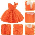 Baby Girl Birthday Party Cake Smash Dress Toddlers Christening Wedding Bridesmaid Flower Girl Dresses Little Princess Adorable Sweet 3D Butterfly Bowknot Tulle Pageant Prom Gown - Image 5