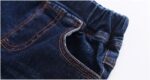 KIDSCOOL SPACE Baby Girl Boy Jeans,Little Kid Elastic Waist Ripped Denim Pants - Image 3