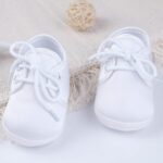Booulfi Baby Boy Shoes Newborn White Shoes Socks for Infant Boy Girls,2 Pcs Christening Baptism Baby Shoes and Socks Set - Image 3
