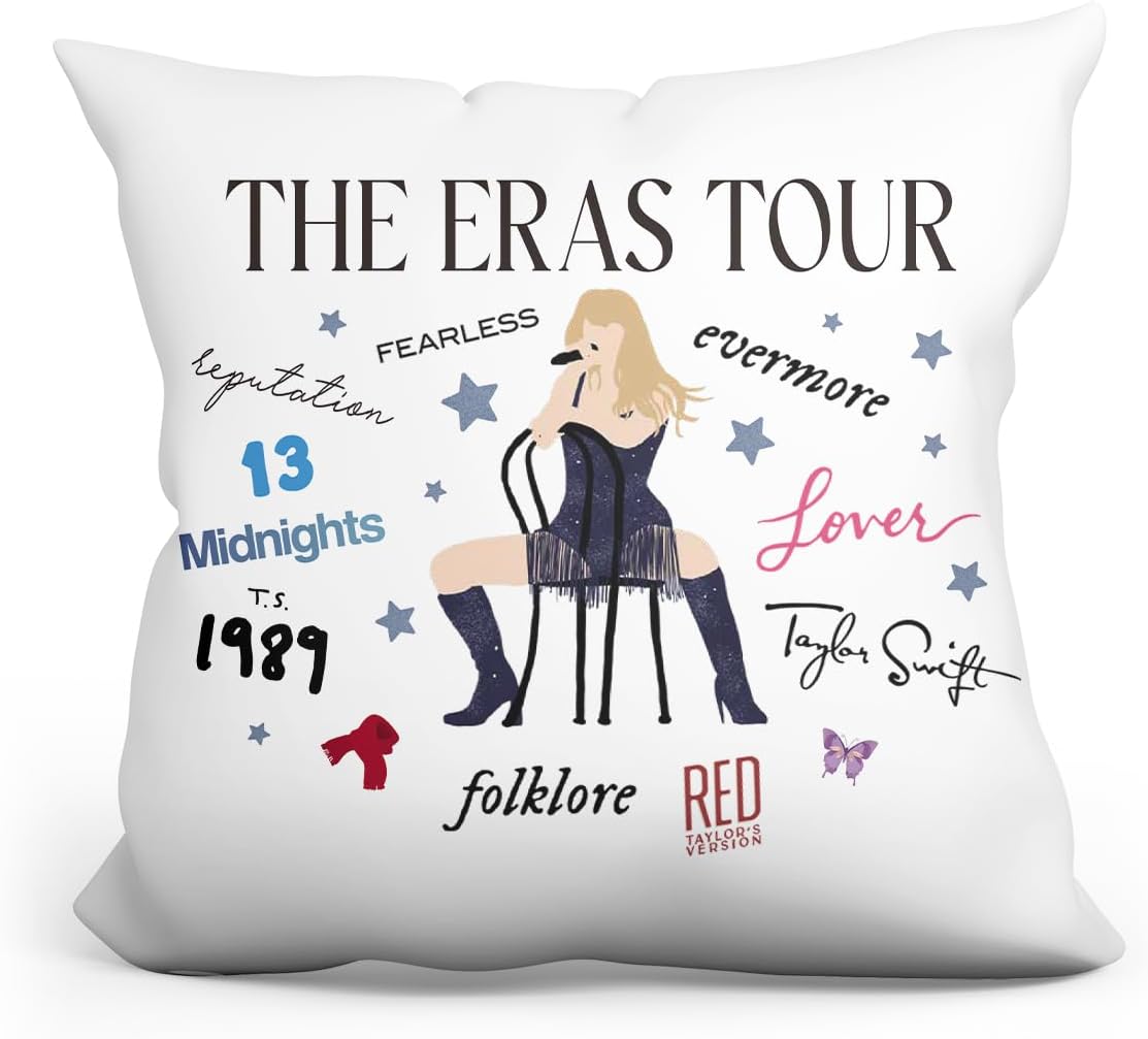 61EGFuqennL._AC_SL1200_.jpg gfuhlre Merch Pillow Covers Fans Merchandise Throw Pillow Covers Enjoy Sing Song Pillow Cases Cushion Covers Album Inspired Music Fans Friend Kids Room Car Sofa Decorations - Image 1