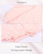 Baby Girls Pyjama Summer, Short Sleeve Romper Cotton Bodysuit 0-3 Months - Image 5