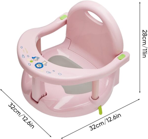 cypreason Toddler Bath Seat,Non-Slip Sit-up Foldable Baby Bath Chair | Bath Seat with Suction Cups, Bathtub Chair Baby, Toddler Bath Seat, Baby Bath Seat for 6-18 Months Toddler Girls and Boys - Image 4