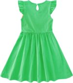 Little Girls Dresses Rainbow Long Sleeve/Sleeveless Dress Girls Cotton Pocket T-Shirt Dress Kids Winter/Summer Stripe Dress with Unicorn Flowers Print 3-8 Years - Image 7