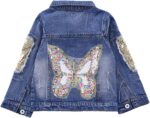 Peacolate 2-11Years Spring And Autumn Girls Denim Jacket Kid'S Jacket Top