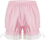 CHICTRY Kids Girls Dance Shorts Ruffle Bowknot Bloomers with Lace Trim Pettipant Safety Shorts Undershorts Bottoms Underwear