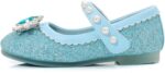 Girls' Princess Shoes - Children's Party Glitter Pumps Wedding Dress Shoes Girls Mary Jane Dance Shoes Birthday Dress Shoes School Shoes Loafers Elegant with Rhinestone Evening Shoes, blue, 31 - Image 7