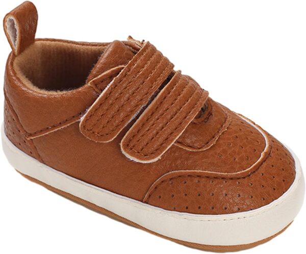 Toddler PU Sneakers Infant Baby Boy Girl Prewalkers Non Slip Rubber Sole Crib Trainers First Walking Shoes Sneakers - Image 3