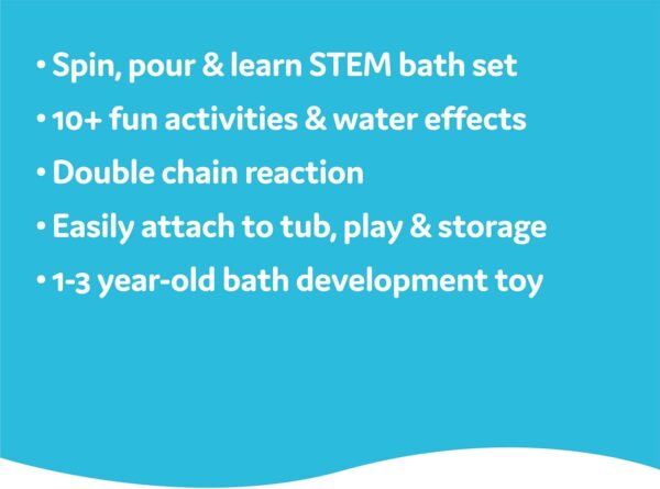 Yookidoo Baby Toddler Bath Toy - Spin 'N' Sprinkle Water Lab with Spinning Gears & Rotating Googly Eyes - Mold Free Suction Cups Attach to Any Tub or Shower(1 2 3 Years Old)- Great Gift for Kids - Image 8