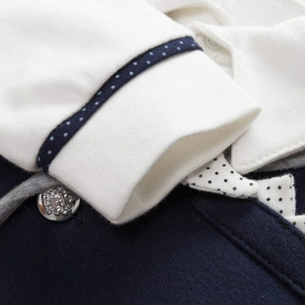 FamukaBaby Boys Romper One-Piece Suit Gentleman Jumpsuit Bow Tie Cotton Formal Outfits - Image 6