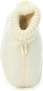 Joha Unisex Baby Booties, Off-White, Size 5-6, Winter, Wool, Fleece Lining, Closed Toe, Hook and Loop Closure, Adjustable, Slip Resistant, Flexible, Solid Pattern, Ideal for Babies - Image 5