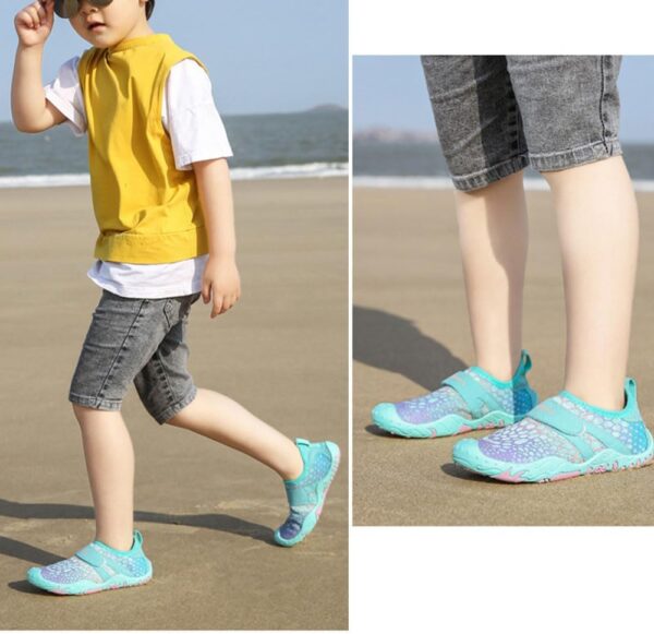 Mateju Kids Water Shoes for Kids Girls Boys, Unisex Toddler Swim Aqua Socks Quick Dry Non-Slip Gradient Lightweight Barefoot Beach Shoes for Summer Swimming Pool Surf Sport Snorkeling - Image 5