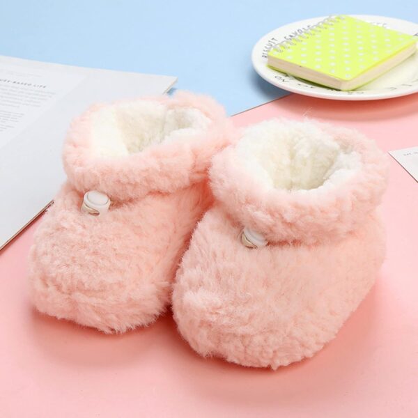 VYLYNL Boy Toddler Size 5 Boots Toddler Winter Plush Thickened Baby Shoes Soft Sole Warm Girls Socks Cotton Shoes For Babys Girls Infant Size 4 Shoes - Image 3