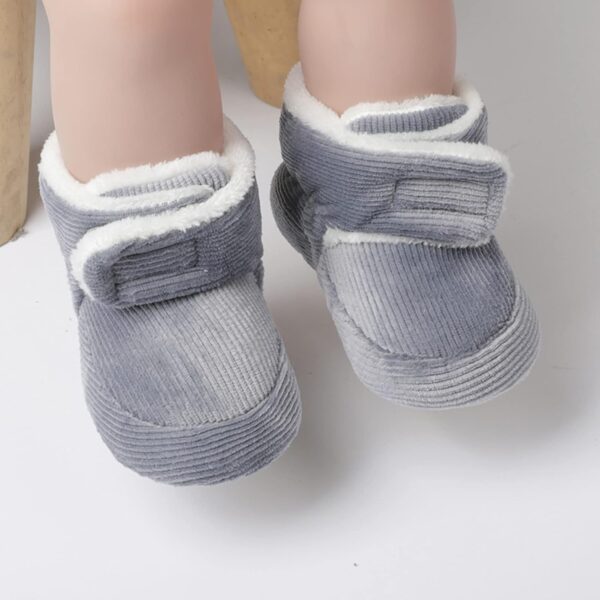 Baby Boy Booties 6 12 Months Baby Outdoor Boots Soft Warm Shoes First Cotton Walkers Boys Girls Boots Baby Infant Plush Snow Baby Shoes Winter Snow Boots for Kids Infant Trainers Boots - Image 4