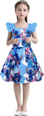 kmrfire Girls Graphic Princess Dress Kid Girl Casual Summer Dresses for 5-12Y - Image 2