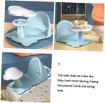 TOBBOMEY Child Bath Seat Baby Tub Chair Strong Suction Cups Comfortable Bathing Great Baby Shower Birthday Green - Image 7