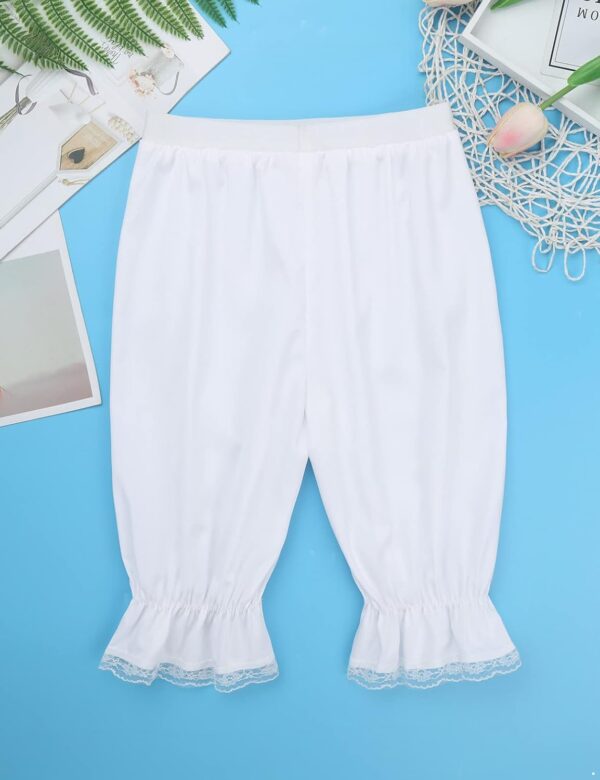Kids Baby Girls Edwardian Victorian Pantaloons Lace Trim Bloomer Fancy Dress Pumpkin Pants Underpant - Image 5