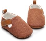 Infant Baby Girls First Walking Shoes with Bowknot Elastic Band Soft-Soled Cotton Newborn Loafers Moccasin Flat Shoes Infant Toddler Prewalker Crib Shoes Mary Jane Shoes - Image 5